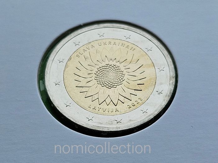 Latvia 2023 year Uncirculated 2 Euro coin.