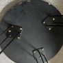 Black Round Side / Lamp Table with hairpin legs Image 10