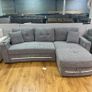 New Dallas Grey & Beige Fabric Electric Sofa Bed Image 3