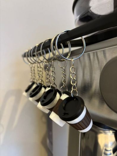 Coffee cup keychain