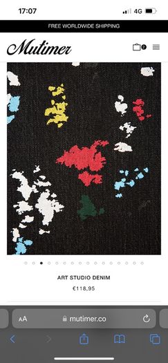 Mutimer mens paint splatter jeans