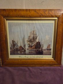 "William of Orange comes home with his bride" Framed print