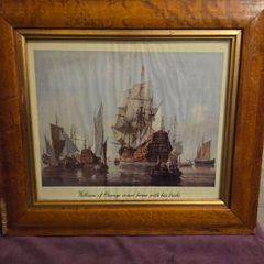 "William of Orange comes home with his bride" Framed print