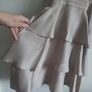 Spotlight by Warehouse Taupe/Champagne Satin Ruffle Dress - Size UK 8 (EU 36) Image 2