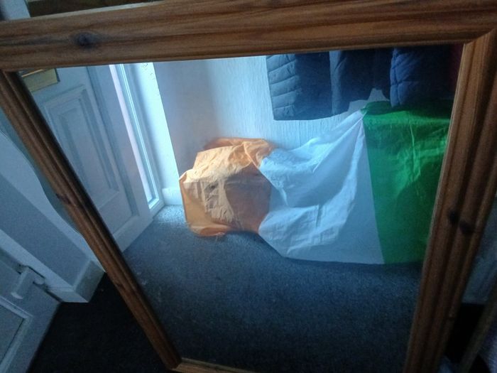 Large wooden framed mirror