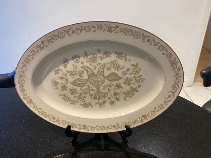 Japanese SANGO Garden song  14.5 inch china platter