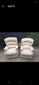 2 x riser recliner armchairs