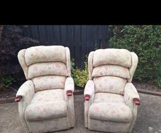 2 x riser recliner armchairs