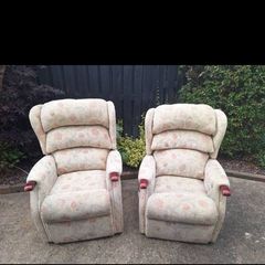2 x riser recliner armchairs