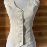 Waistcoat halterneck top  Karen Millen elegant occasion cream size 10 Image 2