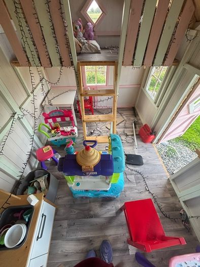wooden outdoor playhouse