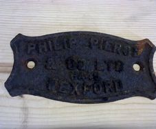 Old Pierce of Wexford agricultural machinery nameplate
