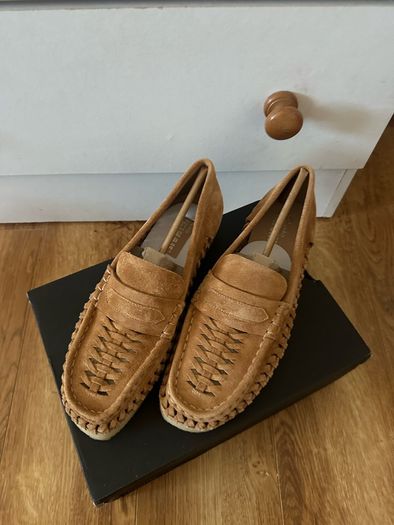 Wallabee Loafer Weave Tan Suede