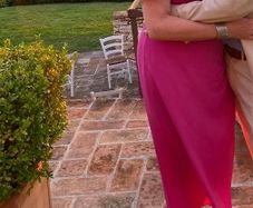 French Connection long pink occasion dress