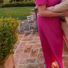 French Connection long pink occasion dress
