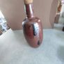 Vintage Stoneware Wine Bottle, Salt Glaze, Dark Brown, A. Rangel R. Oliveira de Azemeis, Handmade in Portugal, with Cork Image 7