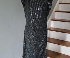 Wallis black sequin dress, Size 16, BNWT
