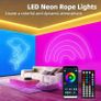 5M 5V USB RGB Smart LED Neon Rope Lights, 16 Million Colors, App/Remote Control, Music Rhythm, Timing Switch, Adjustable Brightness, Image 2