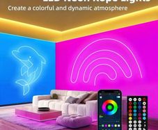 5M 5V USB RGB Smart LED Neon Rope Lights, 16 Million Colors, App/Remote Control, Music Rhythm, Timing Switch, Adjustable Brightness,
