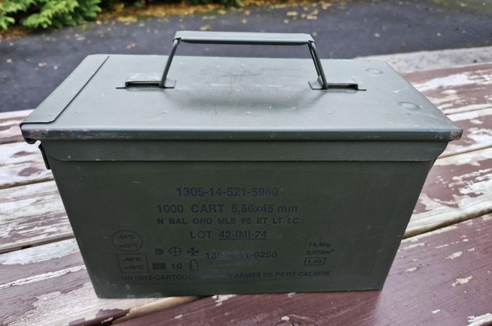 Military Metal Ammo Box / Can (Excellent storage)