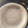 Vintage pottery pin dish featuring a Tudor Rose design. It is approximately 3 inches in diameter. Image 5