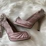 Brand New Lace Detail Lilac Peeptoe Heels Image 2