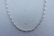 Vintage Sterling Silver 925 Tube and bead chain , Silver necklace , Minimalist jewelry, length 20" - 2,86g