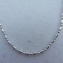 Vintage Sterling Silver 925 Tube and bead chain , Silver necklace , Minimalist jewelry, length 20" - 2,86g Image 3