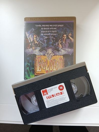 Evil Dead 2 Kiss Your Nerves Goodbye Film On Large Box Rental Version (Not Ex Rental)