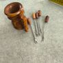 Set 5 Vintage Cocktail, Olives forks / Canapes, Fruit Skewers / Accessories Retro Party / Kitchen, Bar, Farmhouse Decor Image 4