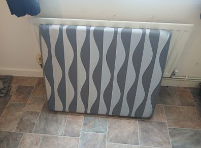 Recovered and re foamed  Grey Wave Single Headboard