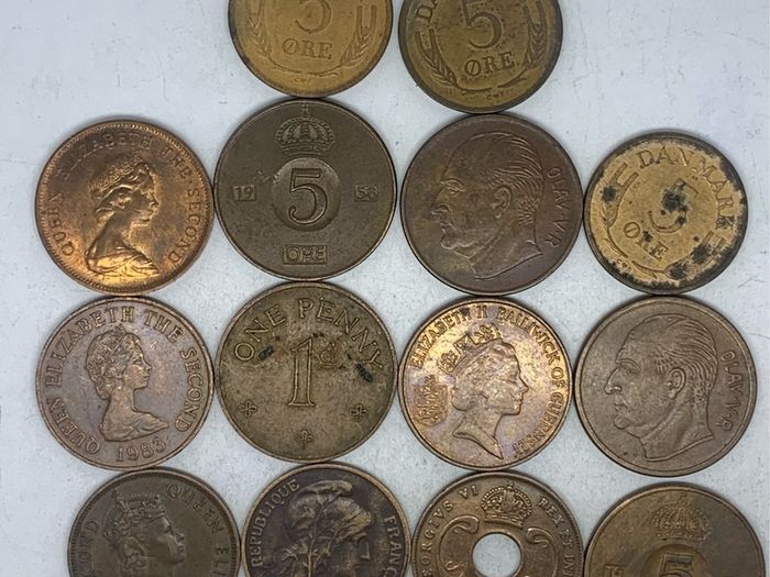 Mixed country copper coin lot