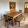 Solid Oak dining table and chairs Image 2