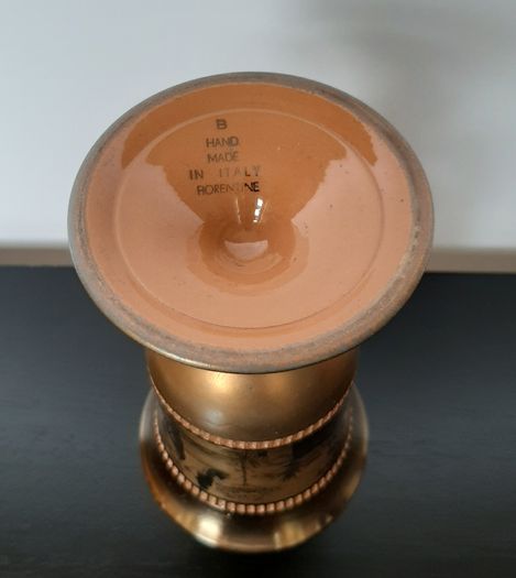 Vintage Florentine Ceramic Goblet Vase