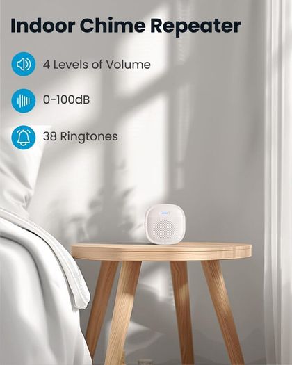 ieGeek Wire Free Wireless FHD 1080P Smart Video Doorbell - No Subscription Required - Brand New
