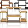 NEW SALE | No Tools Entertainment Center, TV Unit, TV Stands, Beech/White, 105.4 (W) x 58 (H) x 29.5 (D) cm Image 3