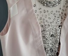 BASTYAN blush bling structured dress Sz 14UK - Rrp 675 (New)