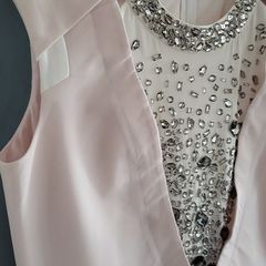 BASTYAN blush bling structured dress Sz 14UK - Rrp 675 (New)