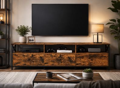 Industrial TV Stand for TVs up to 80 Inches