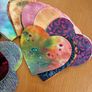 Batik applique hearts Image 4
