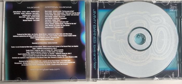 Jimmy Barnes - Love And Fear CD (1999) Mushroom MUSH67CD Pop Rock EX+