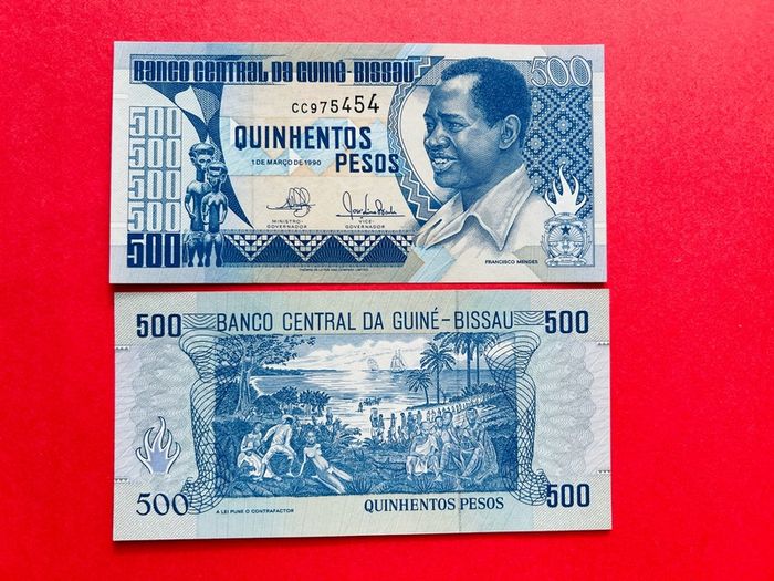 Guinea - Bissau  500 Pesos.  ( Uncirculated )1990