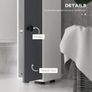Slim Bathroom Storage Cabinet 180cm Image 7