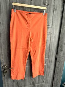 Orange Cropped Trousers - Medium