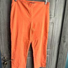 Orange Cropped Trousers - Medium