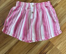 Girls pink and white stripe shorts age 8-9 excellent condition!