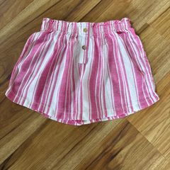 Girls pink and white stripe shorts age 8-9 excellent condition!