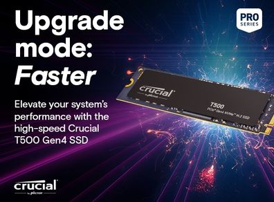Crucial T500 SSD, 4TB, new!
