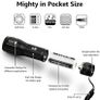 LED Torch, LE1000 Powerful Handheld Flashlight, Super Bright, Pocket Size, Lightweight, Suit for Camping, Cycling, Running, Dog Walking and More Outdoor Use, 6 AAA Batteries Included, Pack of 2 Image 2