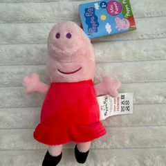 Peppa Pig Clip On Mini Puppet Keychain Plush Soft Toy approx. 18cm. Dirty Please see photos
